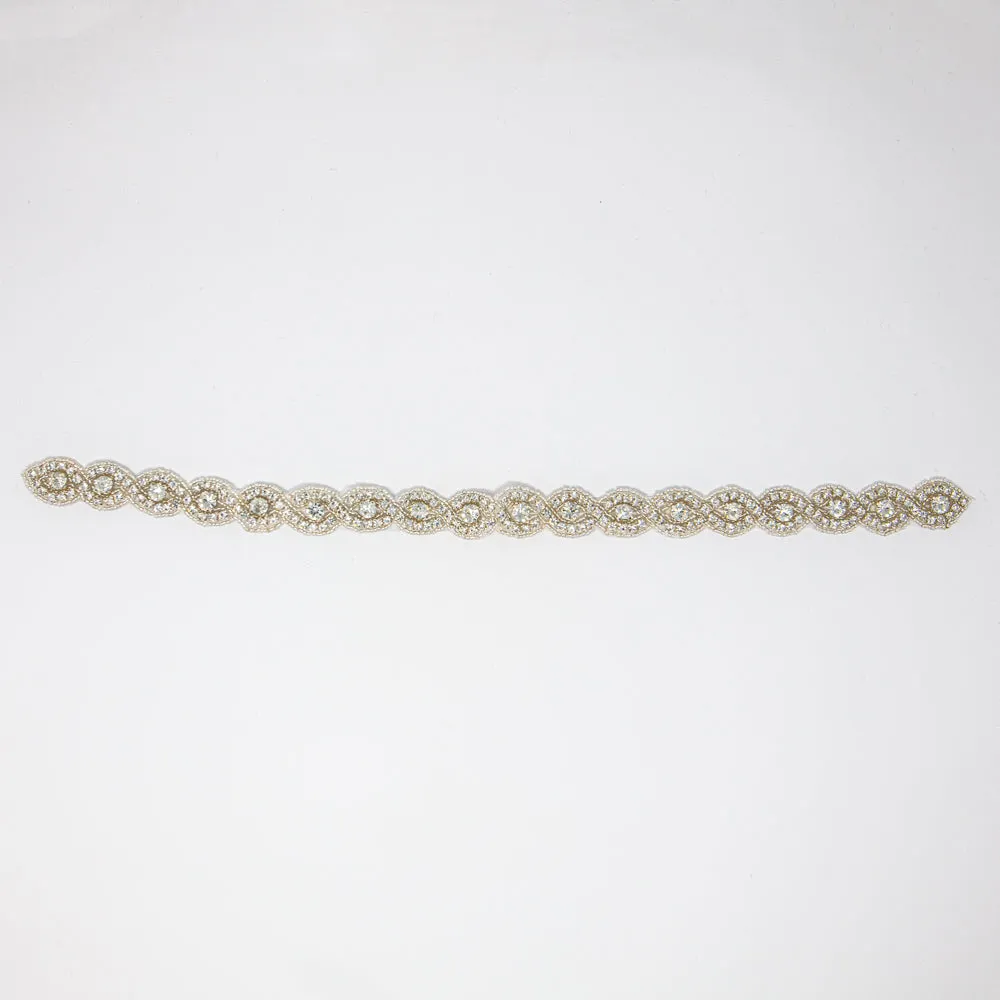 Silver Rhinestone Applique | Gabrielle