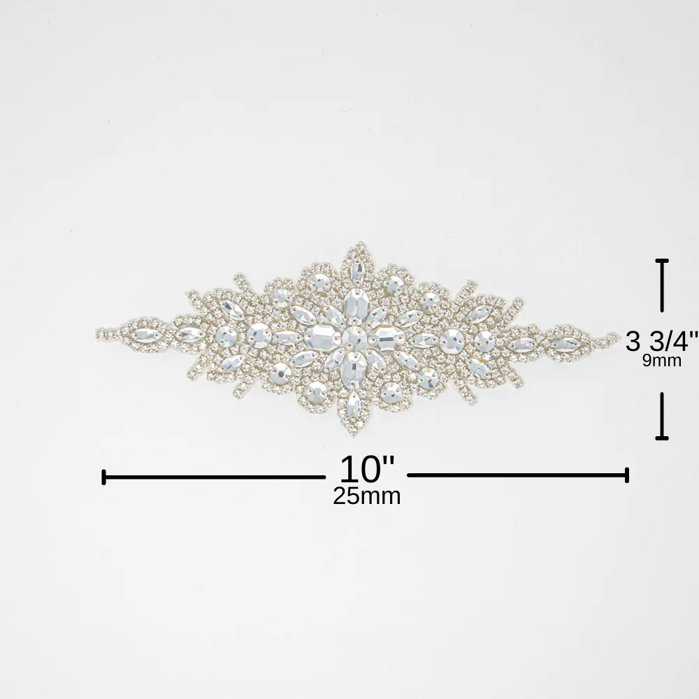 Silver Rhinestone Applique Tiffany