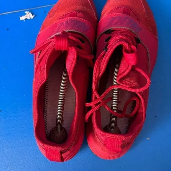 Size 11 Nike Men FREE ACE LEATHER Shoes 749627 600 Shoes Red Black