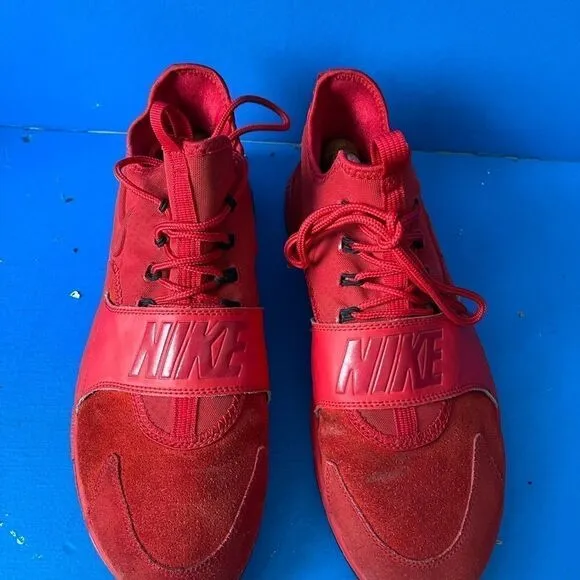 Size 11 Nike Men FREE ACE LEATHER Shoes 749627 600 Shoes Red Black