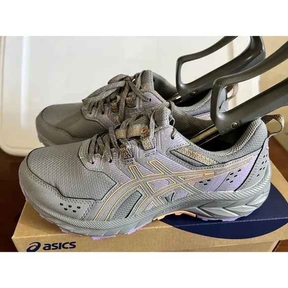 Size 7  1/2 Asics Gel Venture 9 Wide Trail Running Shoes Sheet Rock Summer Dune