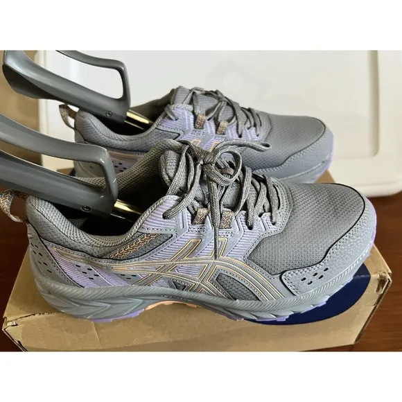 Size 7  1/2 Asics Gel Venture 9 Wide Trail Running Shoes Sheet Rock Summer Dune