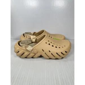 Size 8 Crocs Echo Mens Slip On Clogs Shoes Wheat Beige Comfort 207937-209 NEW