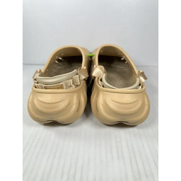 Size 8 Crocs Echo Mens Slip On Clogs Shoes Wheat Beige Comfort 207937-209 NEW