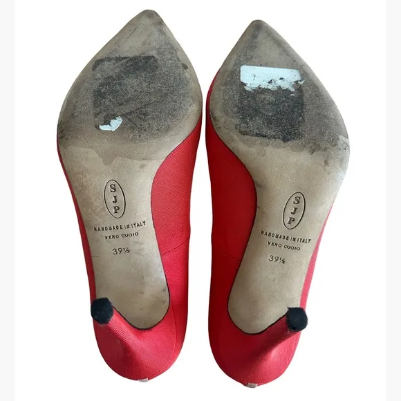 SJP coral 39/5 Pointed Toe Women's Shoes with Stones