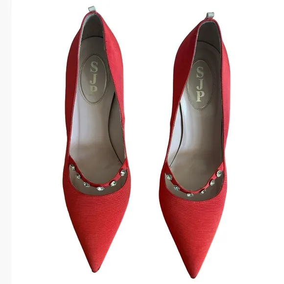 SJP coral 39/5 Pointed Toe Women's Shoes with Stones