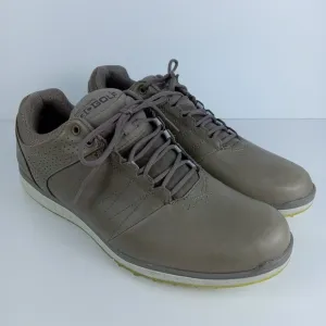 Skechers Go Golf Elite 2 Shoes Mens Size 10 Stone Leather Spikeless Golf Golfing