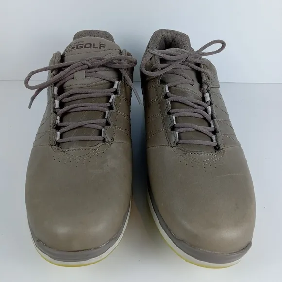 Skechers Go Golf Elite 2 Shoes Mens Size 10 Stone Leather Spikeless Golf Golfing