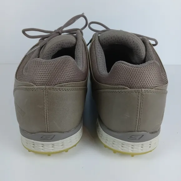 Skechers Go Golf Elite 2 Shoes Mens Size 10 Stone Leather Spikeless Golf Golfing