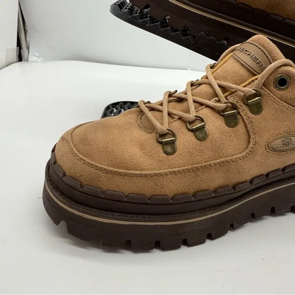 Skechers Jammers Say Goodbye Womens 9 Vegan Leather Chunky Y2K Oxford Shoes Low