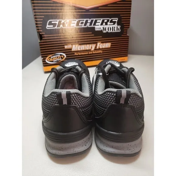 Skechers Womens Bulklin-Lyndale Black Safety Shoes Size 6.5