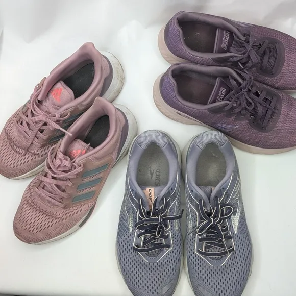Sneakers Bundle Adidas Sketchers Brooks 3 Shoes Purple Bundle