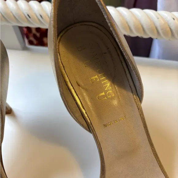 Something Bleu Bridal Shoes Cream Cappy D'orsay Sandal 9.5