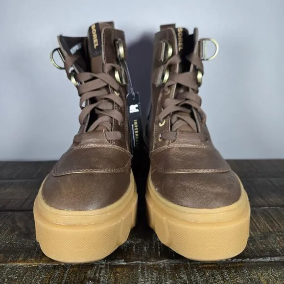 Sorel Caribou X Womens Size 7.5 Platform Waterproof Leather Boots Brown