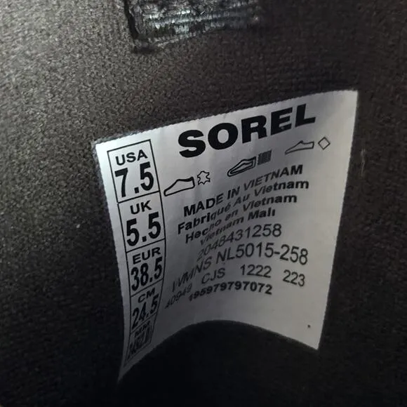 Sorel Caribou X Womens Size 7.5 Platform Waterproof Leather Boots Brown