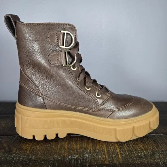 Sorel Caribou X Womens Size 7.5 Platform Waterproof Leather Boots Brown