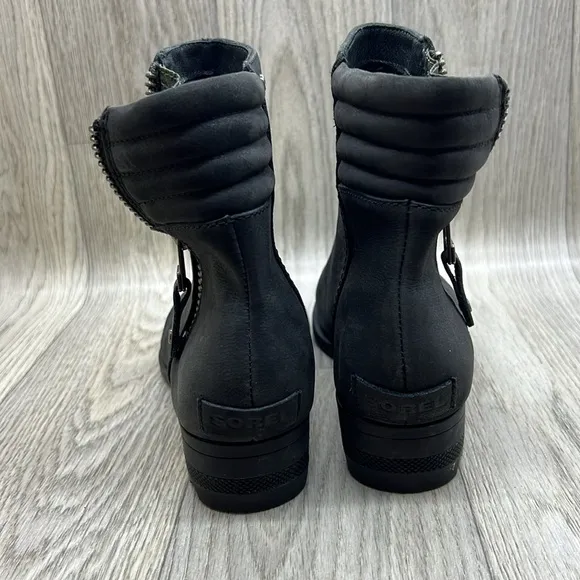 SOREL Danica Zip Waterproof Leather Ankle Boot
