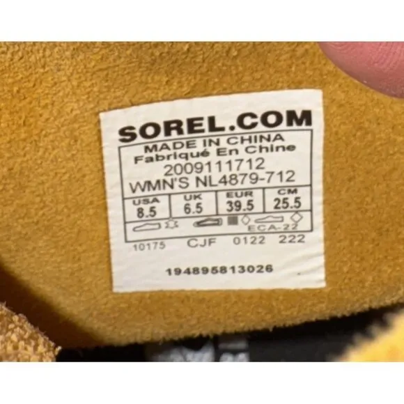 Sorel Hi-Line Lace Womens Suede Lace Up Waterproof Combat Boots Size 8.5 Tan