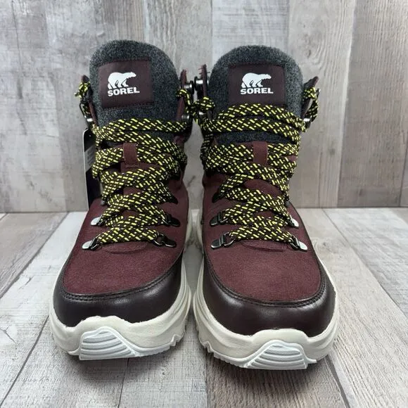 Sorel Kinetic Breakthru Conquest Womens 7 Sneaker Boots Bootie Waterproof Maroon