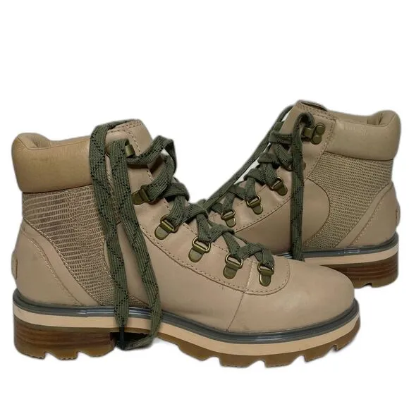 Sorel Lennox Leather Hiker STKD Waterproof Boots SZ. 8.5