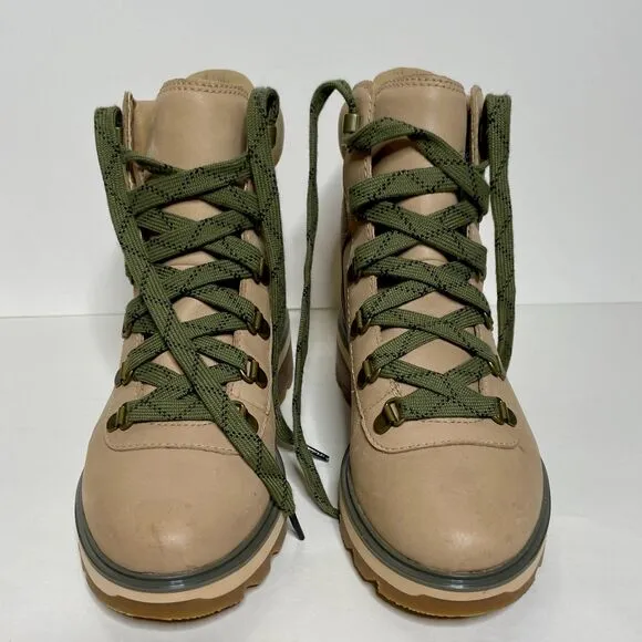 Sorel Lennox Leather Hiker STKD Waterproof Boots SZ. 8.5