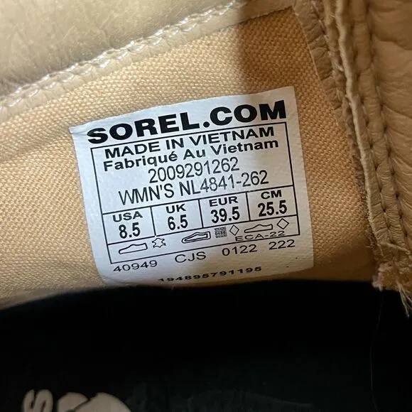 Sorel Lennox Leather Hiker STKD Waterproof Boots SZ. 8.5