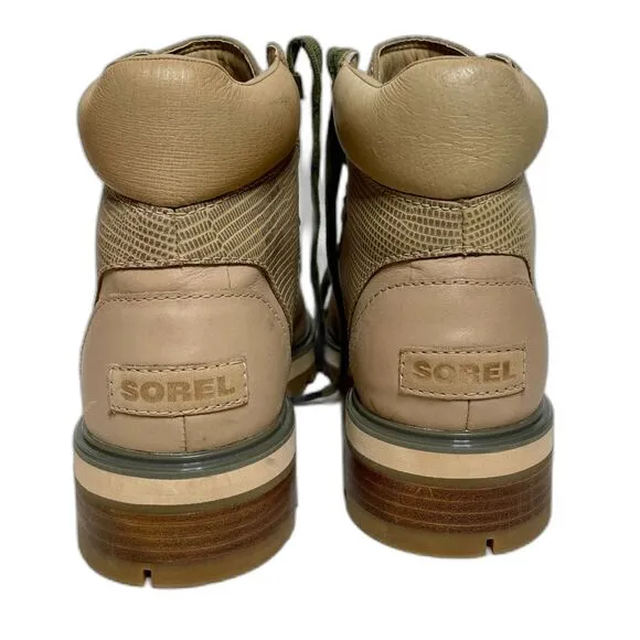 Sorel Lennox Leather Hiker STKD Waterproof Boots SZ. 8.5