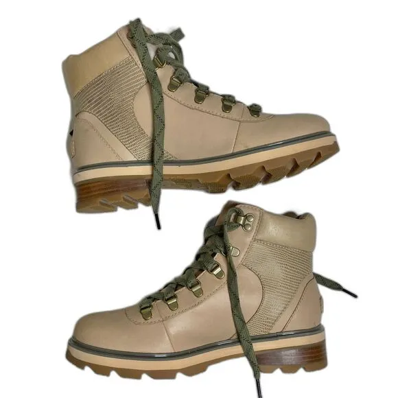 Sorel Lennox Leather Hiker STKD Waterproof Boots SZ. 8.5