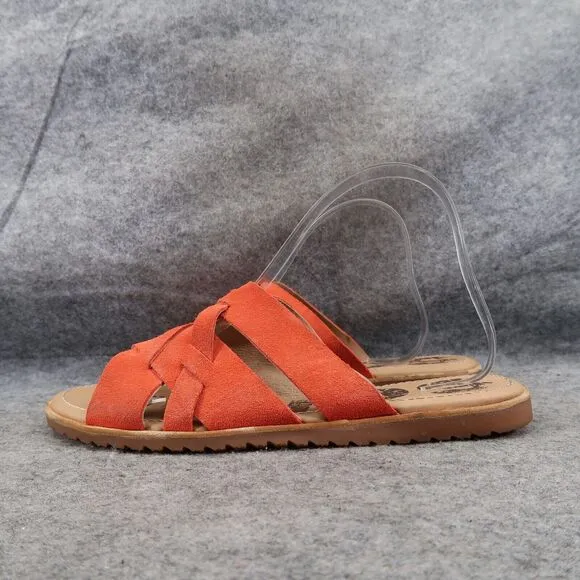 Sorel Shoes Womens 9.5 Sandal Ella Slide Lifestyle Leather Fashion Casual Orange