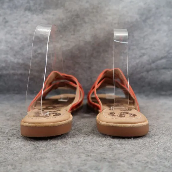 Sorel Shoes Womens 9.5 Sandal Ella Slide Lifestyle Leather Fashion Casual Orange