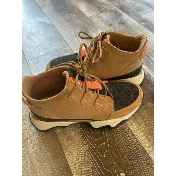 Sorel Women's Kinetic Impact Caribou Waterproof Shoes Tawny Buff, Black  Size 8