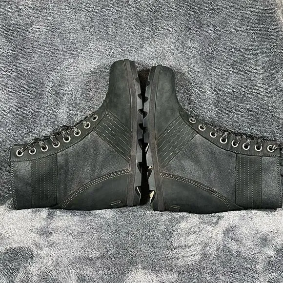 Sorel Womens Lexie Wedge Leather Boot  Black size 9.5