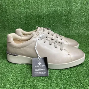 Sperry Men's Gold Cup Plushwave Gray Leather Sneakers Shoes Size 9 - NEW