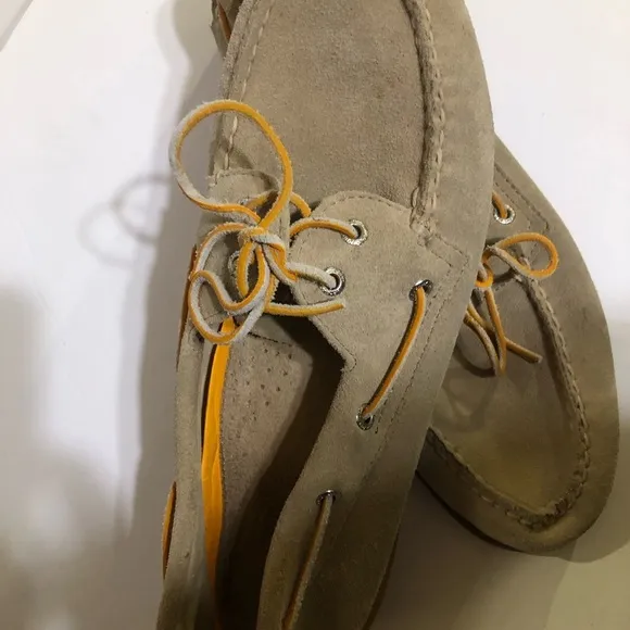 Sperry Men's Tan Suede Leather Topsider Summer Deck Shoes Sz 11.5M