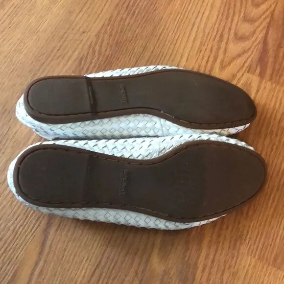 Sperry white leather Aubrey boat shoes sz 9 M