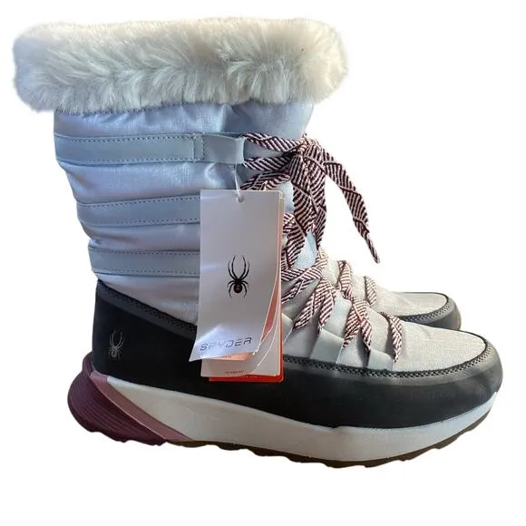 Spyder Altitude Women's Casual Boots, Glacier Grey W9 Faux Fur Lining Waterproof