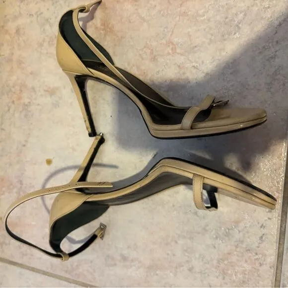 St laurent ajane 110 ankle strap heels ysl Jeffrey Atlanta shoes open toe sandal