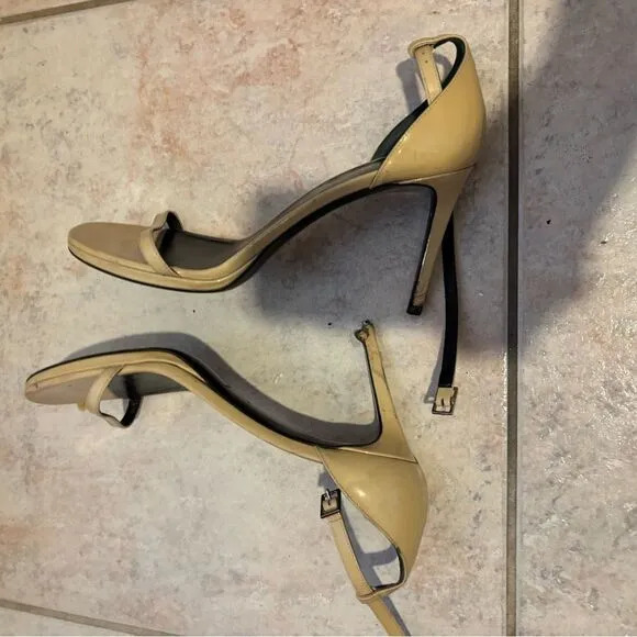 St laurent ajane 110 ankle strap heels ysl Jeffrey Atlanta shoes open toe sandal
