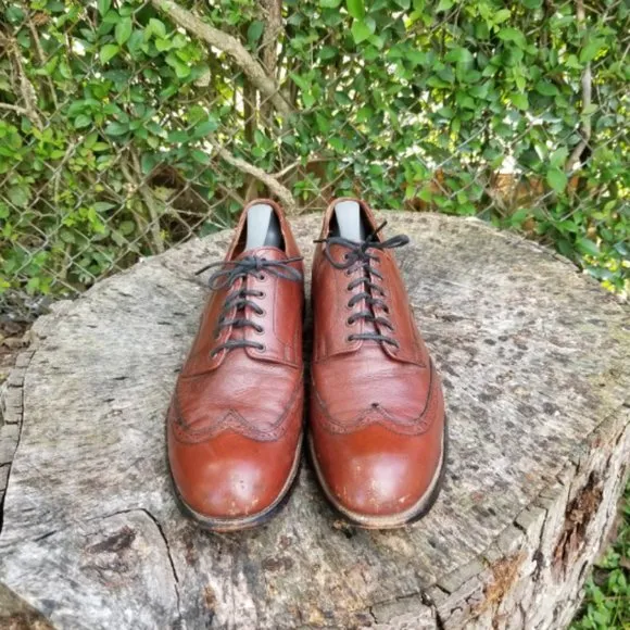Stacy Adams Wingtip Oxford - Men's - Cognac Sz 10