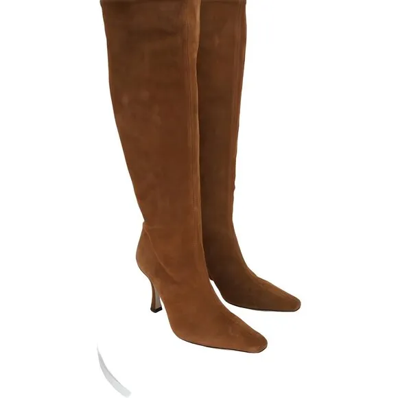 STAUD Women's Suede High Heel Boots EU 38.5 - Stylish Cami Design