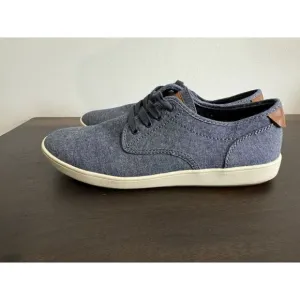 Steve Madden Fenta Blue Denim Lace Up Sneakers Shoes Men’s Size 10.5 Canvas