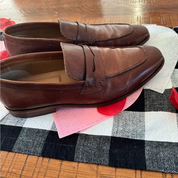 Steve Madden P-Anchor Cognac Lea Brown Leather Men's Shoes Size 10
