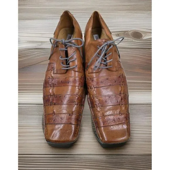 Steven Madden Men's Serpant Alligator Texture Stripes Leather Shoe Size 11