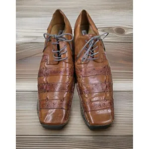 Steven Madden Men's Serpant Alligator Texture Stripes Leather Shoe Size 11