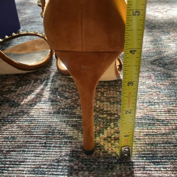 Stuart Weitzman Brown Suede Studded Women's Heels