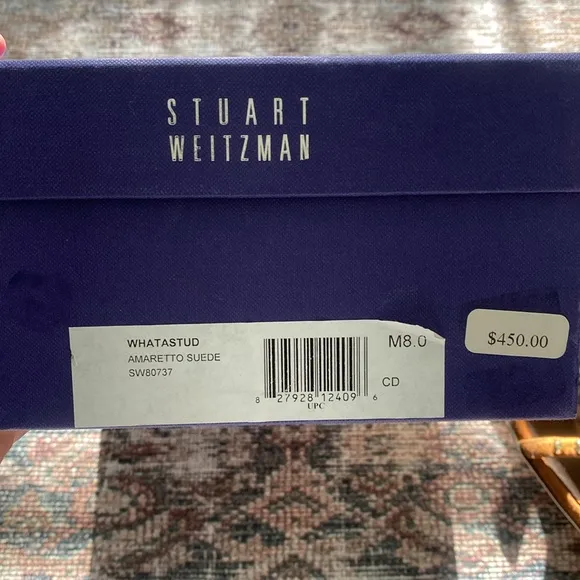 Stuart Weitzman Brown Suede Studded Women's Heels