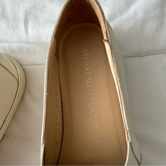 Stuart Weitzman Decor Pearl-Embellished Nubuck Sneaker