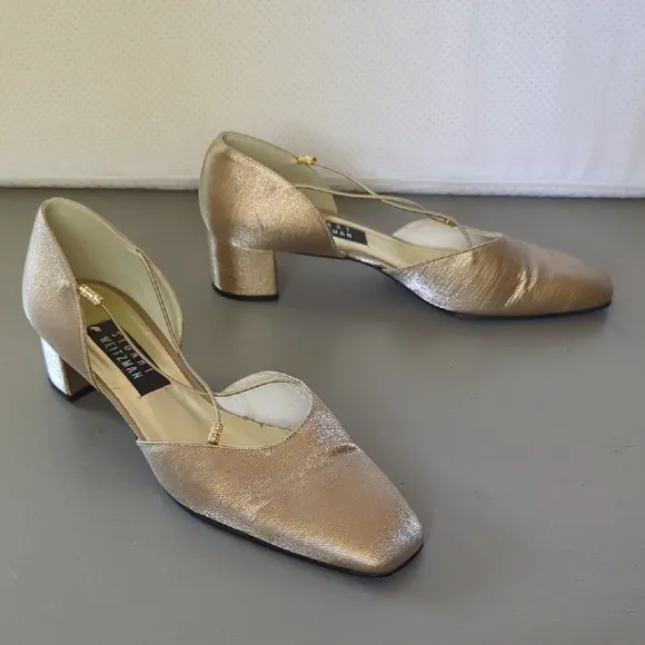 Stuart Weitzman Gold Heels size 8.5B