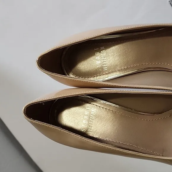Stuart Weitzman Nude Patent Leather Heel Pump/ Size 6M