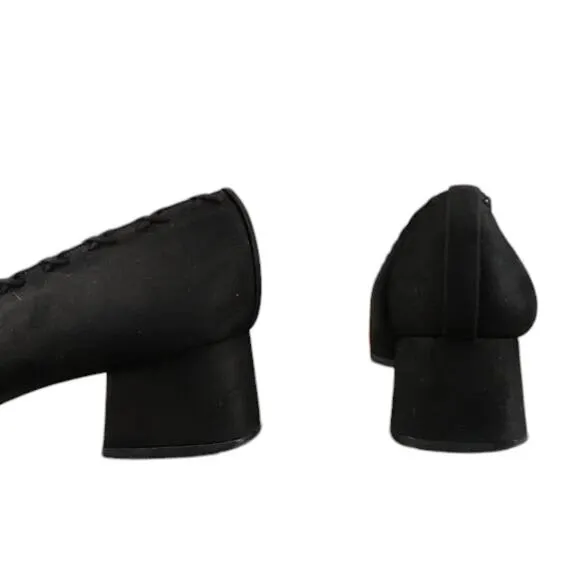 Stuart Weitzman Shoes Womens 8.5 Pumps Square Toe Block Heel Fashion Style Black